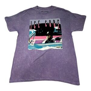 Ice Cube T-Shirt Purple Graphic Rap Hip Hop Music‎ Tee Mens Large